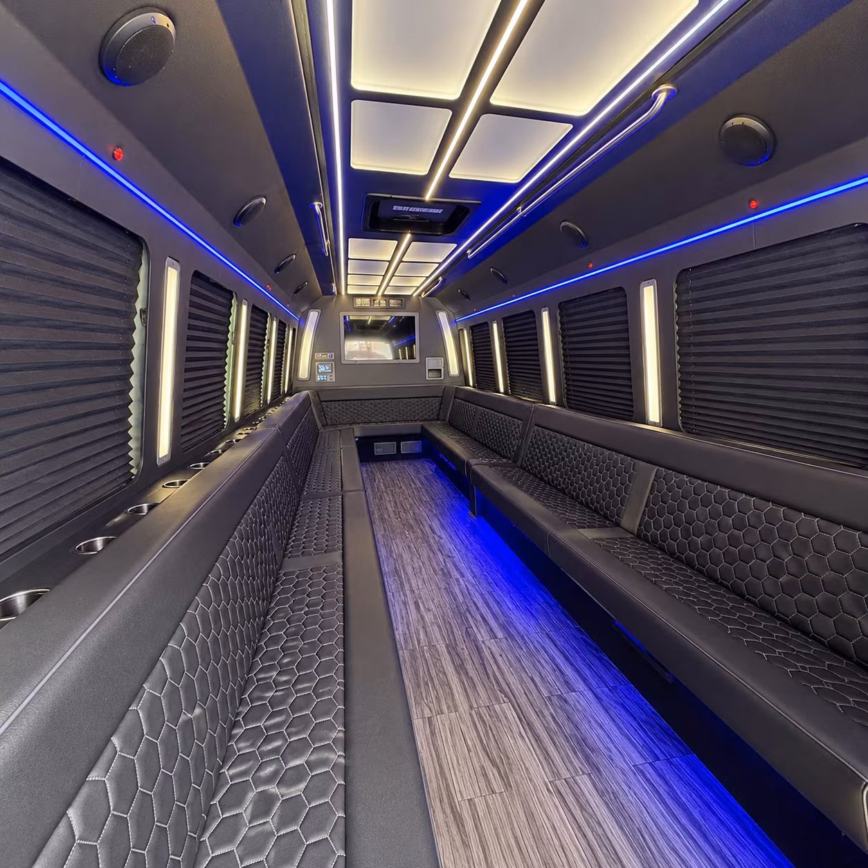 rowlett 30 passenger party bus interior